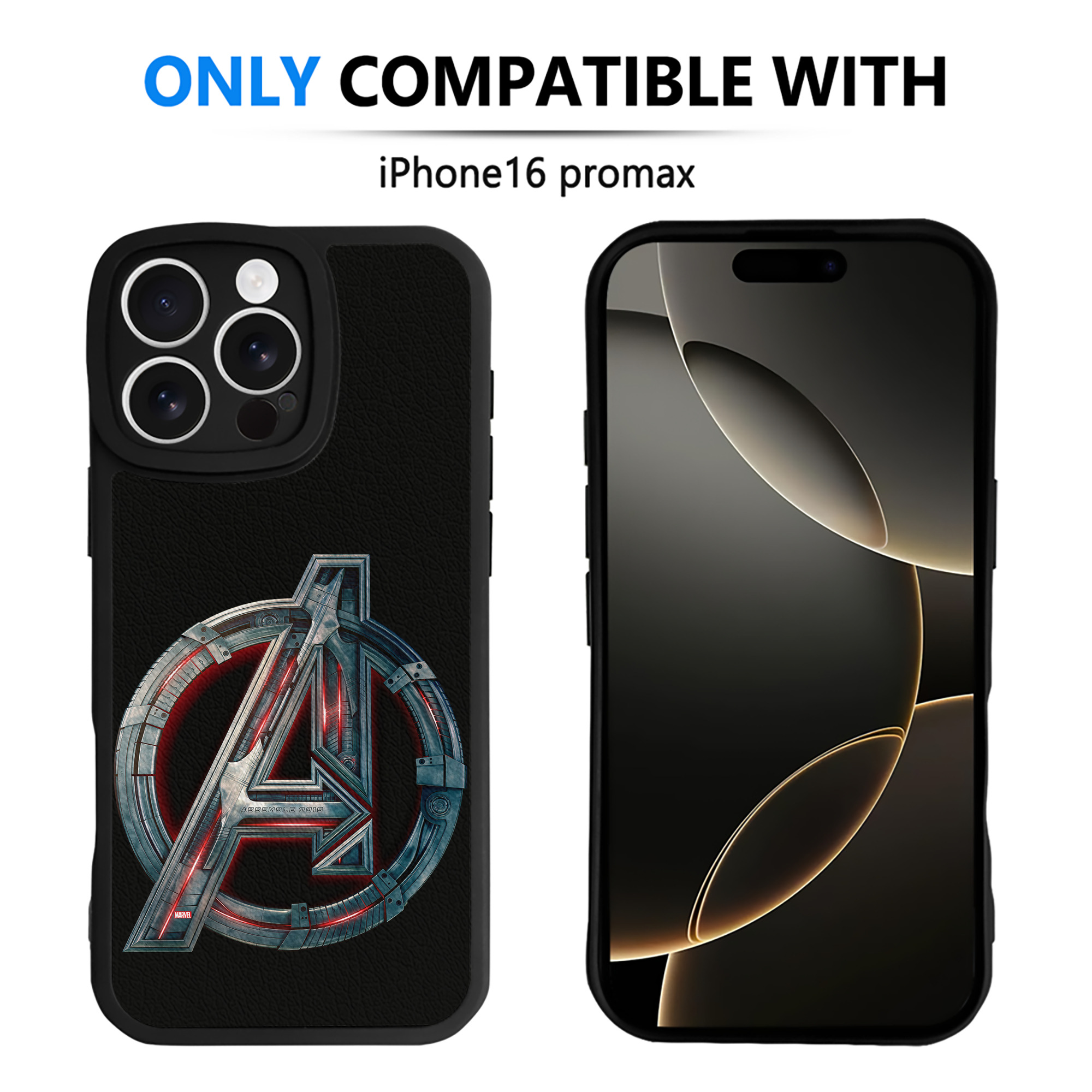 （画像用） アベンジャーズ The Avengers 【iPhone 16シリーズ対応】シリコンスマホケース（レザー調） 材質：シリコン